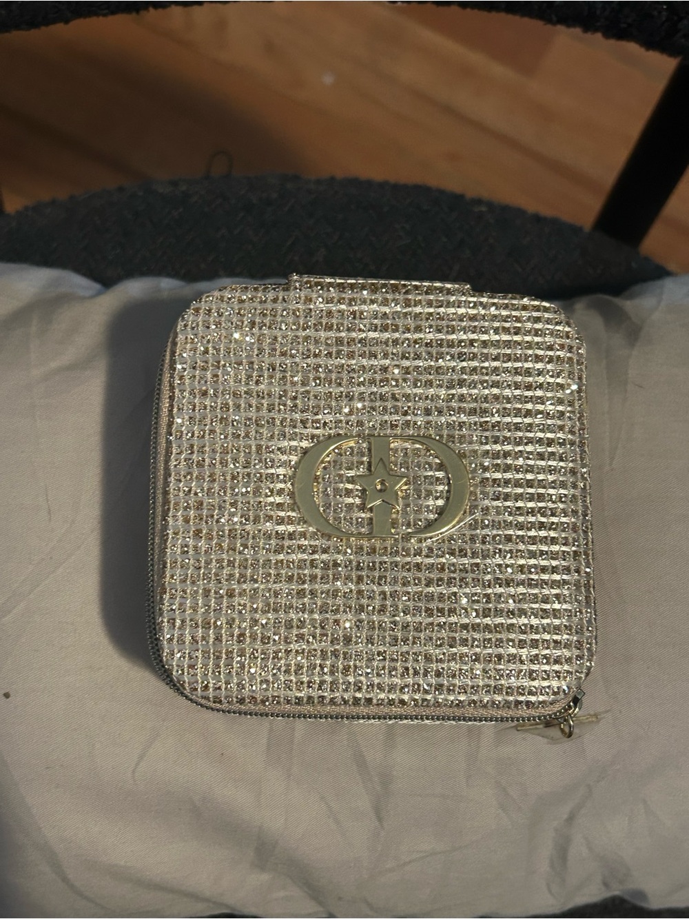 NWT Christian Dior Jewelry Case with Gold Emblem - Picture 2 of 7